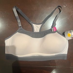 Champion sports bra - white and grey - medium